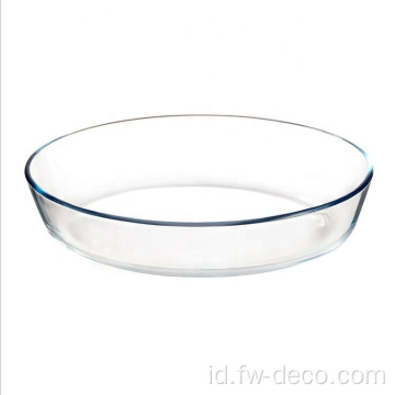 Piring backing oval kaca microwave safe glass baki